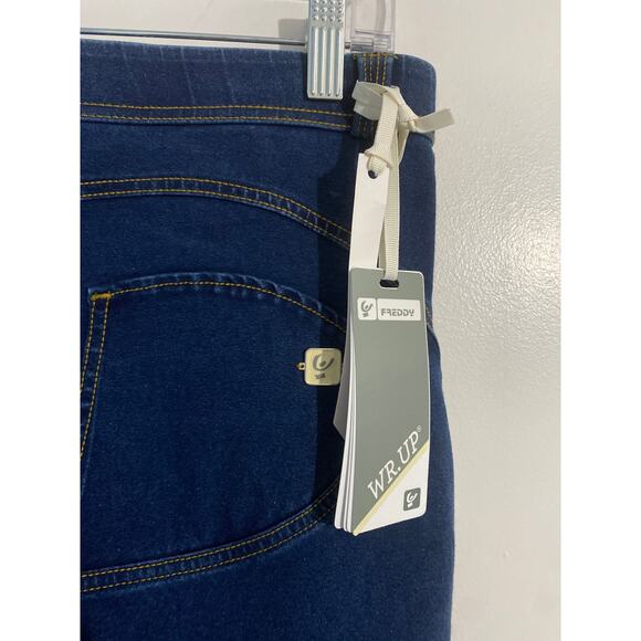 Freddy Wrup jeans NEW women’s size XL dark blue 7/8 length stretch booty lift - Picture 3 of 8